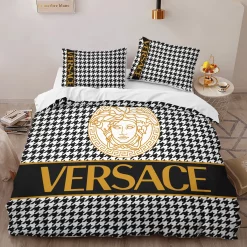 Versace Luxury Brand Logo High-End Bedding Sets Lv, For Home Best Luxury Bedding Sets