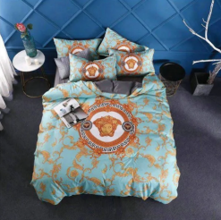 Versace Mint And Signature Flames Bedding Set