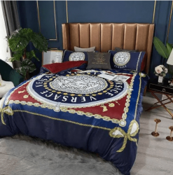 Versace Mixing Color With Chains And Ribbons Bedding Set