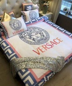 Versace Pink And Beige Most Comfortable Bedding Set