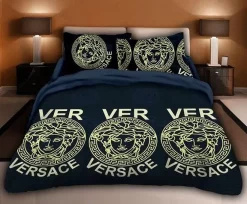 Versace Printed Bedding Sets Quilt Sets Duvet Cover Luxury Brand Bedding Decor Bedding Sets