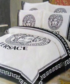 Versace White Black Bedding Sets Duvet Cover Sheet Cover Pillow Cases Luxury Bedroom Sets Bedding Sets