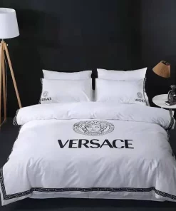 Versace White Luxury Brand Bedding Sets Duvet Cover Set, For Home Best Luxury Bedding Sets